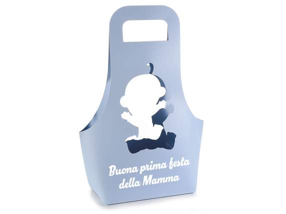 Cos cu flori din hartie semi-impermeabil pentru mama