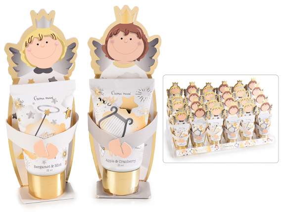 Crema de manos navideña de 25 ml en envase con forma de ánge