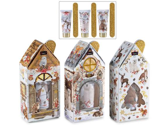 Set de regalo de Navidad con crema de manos de 40 ml y lima