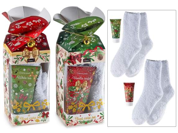 Set de regalo con crema para pies de 60 ml y calcetines