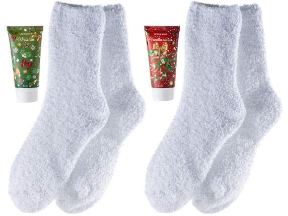 Set de regalo con crema para pies de 60 ml y calcetines