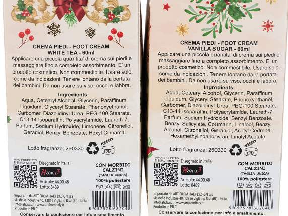 Set de regalo con crema para pies de 60 ml y calcetines