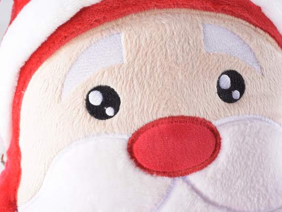 Cuscino scaldamani Babbo Natale con coperta in morbido pile