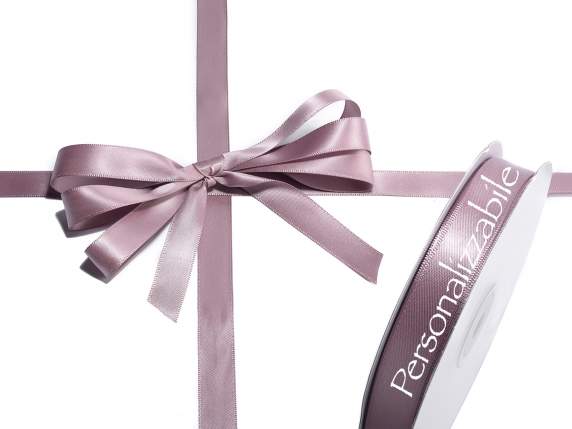 15mm dove grey custom double satin ribbon
