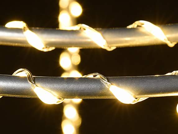 Lot de 3 cylindres métalliques connectables 1719 LED blanc