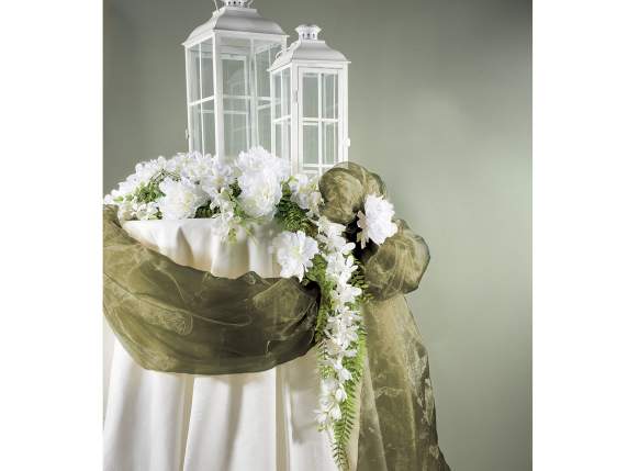 Military green simple organza towel