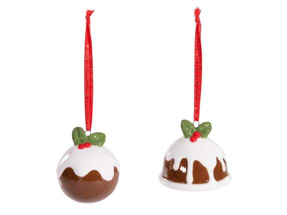 Dulce de cerámica con decoraciones en relieve para colgar