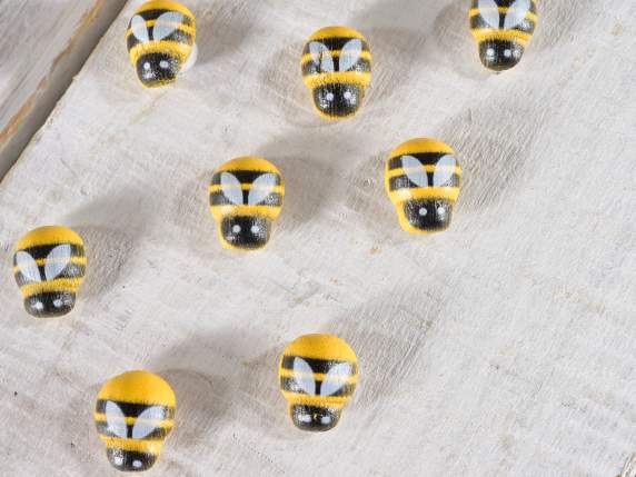 Pack de 200 abejas en madera con adhesivo de doble cara