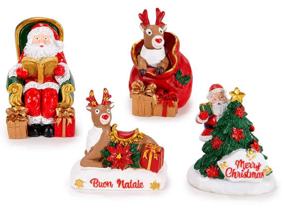 Personaje decorativo navideño en resina