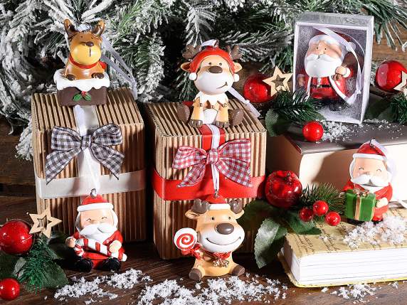 Sujet de Noël en résine à suspendre