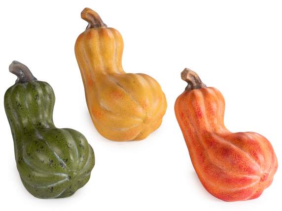 Citrouille décorative en terre cuite à poser