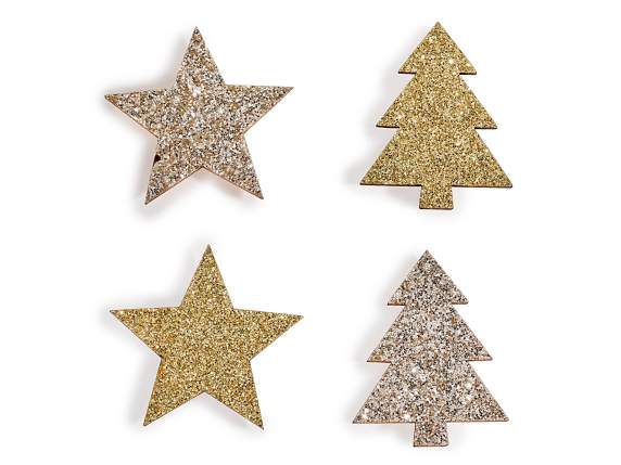 Jexpose 288 décorations de Noël avec des paillettes et du r