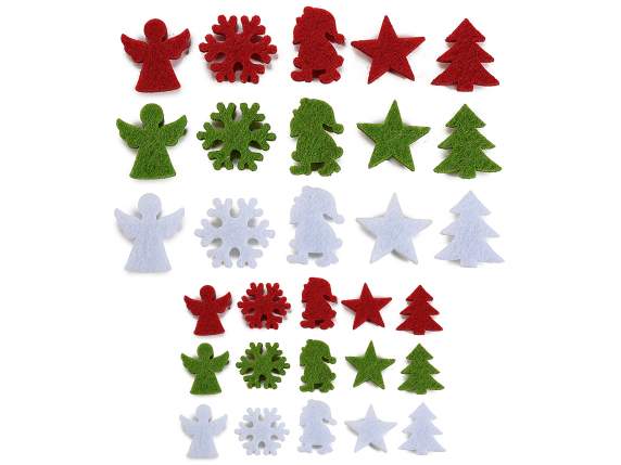 Exposant 270 décorations de Noël en tissu avec adhésif doubl