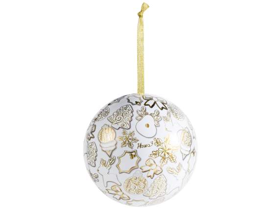 Boule de Noël en métal ouvrable à suspendre