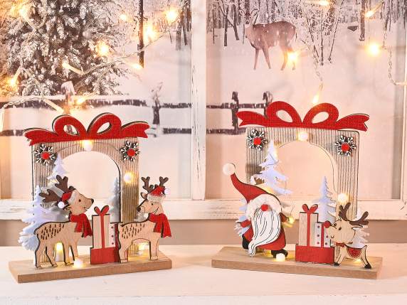 Coffret cadeau de décoration en bois avec personnages