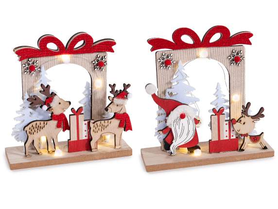 Coffret cadeau de décoration en bois avec personnages