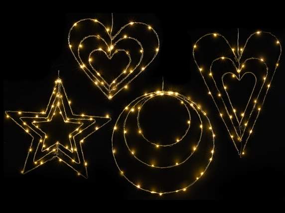 Decoratune de Crăciun cu LED alb cald