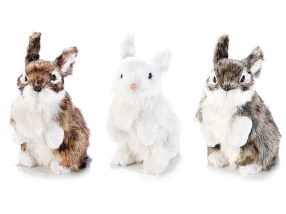 Decorative bunny with fake fur