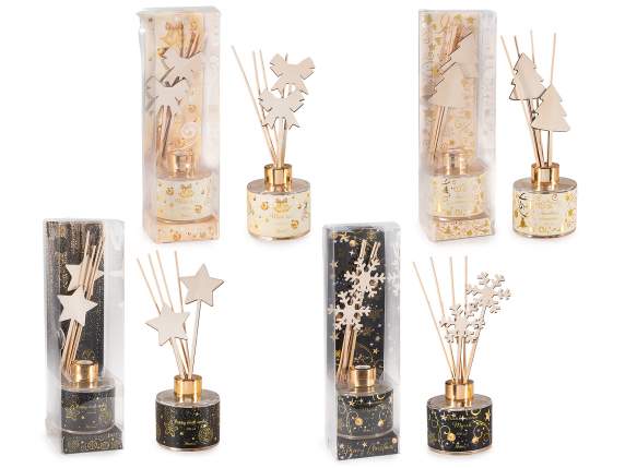 Parfum dambiance 100 ml avec bâtonnet en bois de Noël