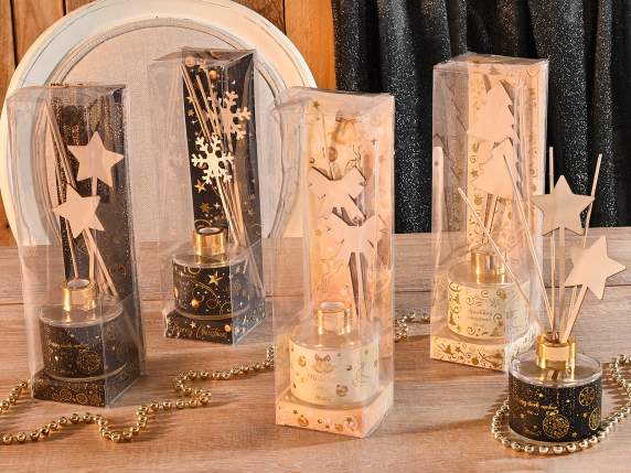 Parfum dambiance 100 ml avec bâtonnet en bois de Noël