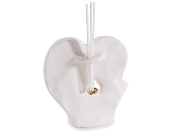 Visages damoureux en porcelaine avec bâton de parfum