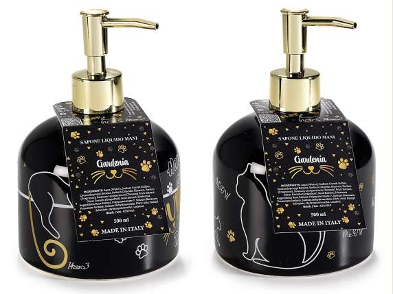 Distributeur en céramique de 500 ml avec savon pour les main