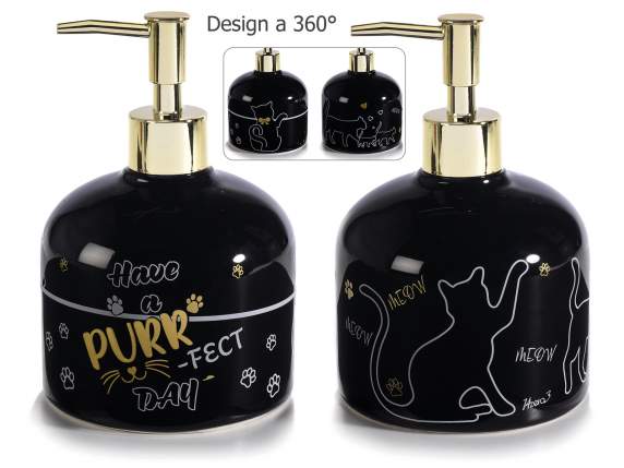 Distributeur en céramique de 500 ml avec savon pour les main