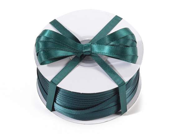 Emerald green double satin ribbon
