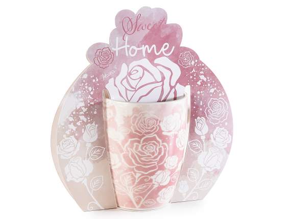 Cana de portelan Rose Hearts in cutie cadou