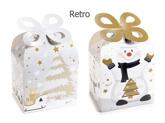 Cutie de hârtie de Crăciun cu decor de închidere