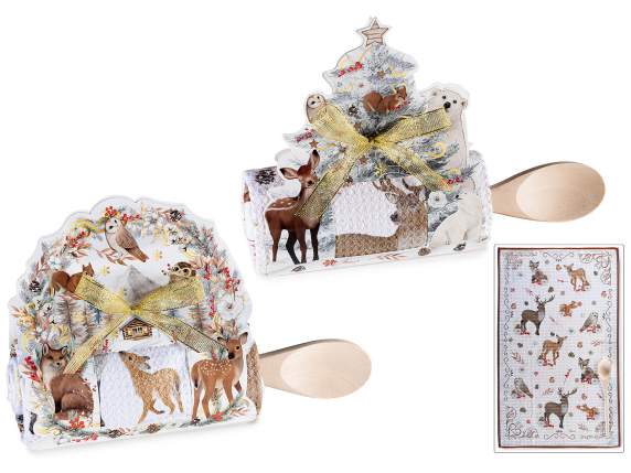 Coffret cadeau comprenant un torchon en microfibre et une cu
