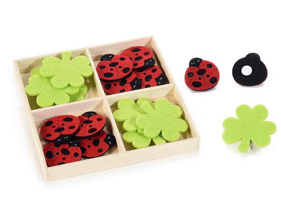 Exhibitor 16 clovers / ladybugs in cloth with adhesive