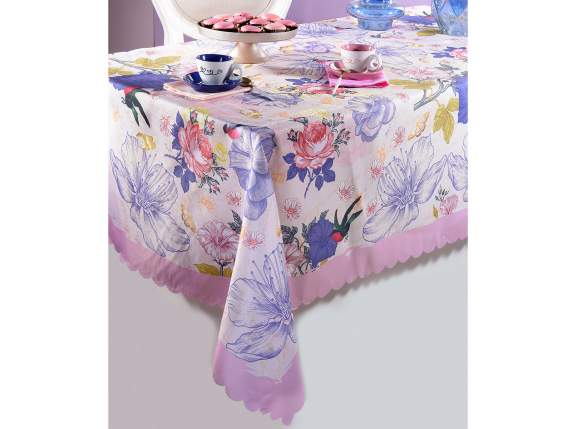 Rectangular stain-resistant tablecloth Foulard