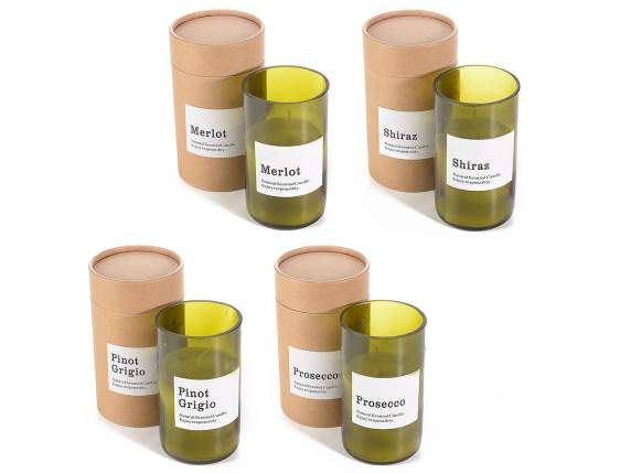 Vela perfumada de vino en tarro de cristal