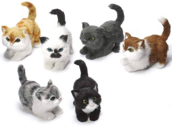 Gatto decorativo in finto pelo