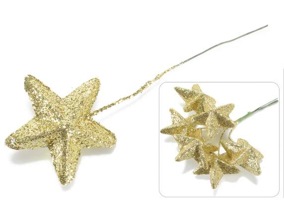 Gold glittery gift tag with moldable stem