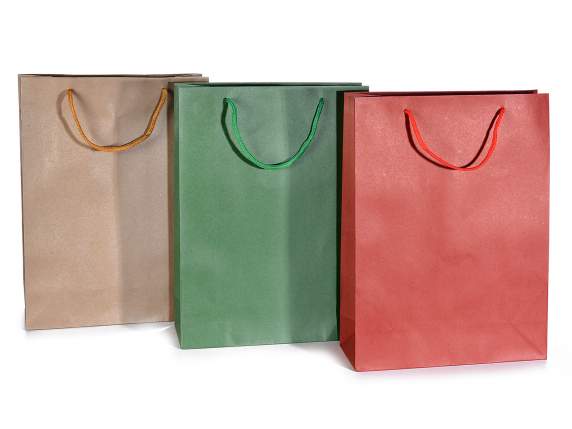 Grand sac / enveloppe en papier coloré avec anses