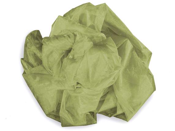 Plain olive green organza towel