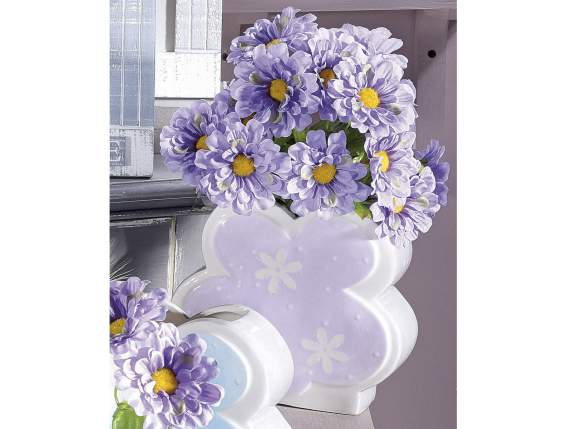 Bouquet de marguerites violettes artificielles
