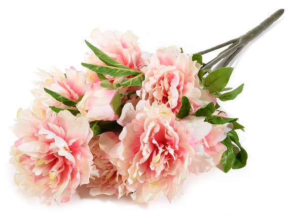 Bouquet de pivoines artificielles rose dégradé