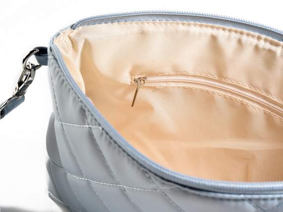 Borsa a busta tessuto c-tracolla e portamonete removibili