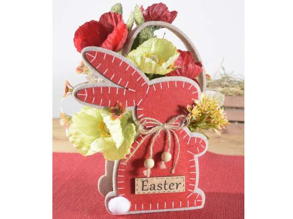 Borsetta in panno a coniglietto Eastercon fiocco in corda