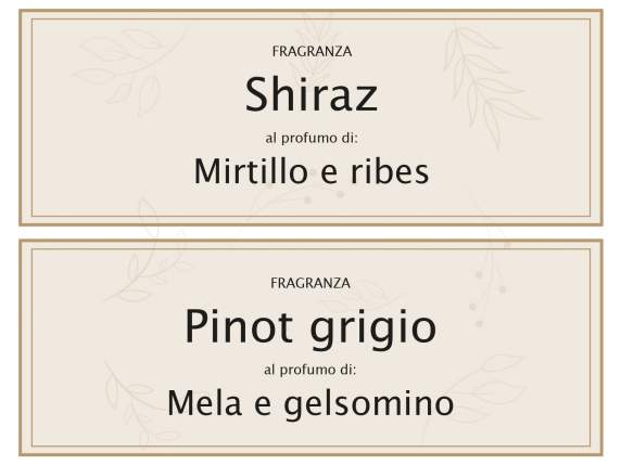Candela profumata al vino in bottiglia di vetro
