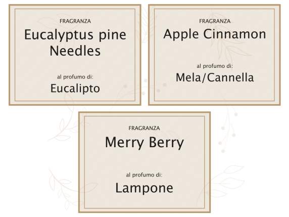 Conf. regalo con 3 candele profumate in vasetto di vetro