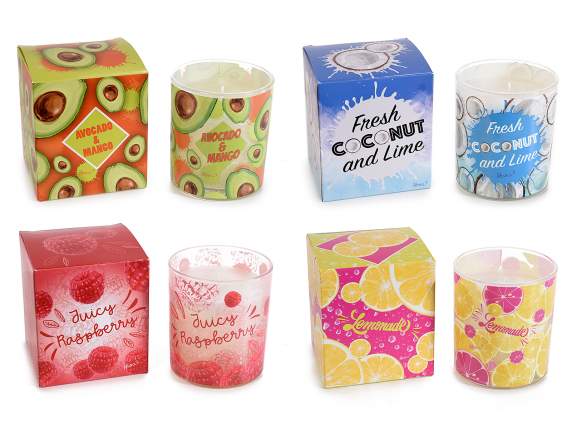 Candela profumata in vasetto di vetro in confezione regalo