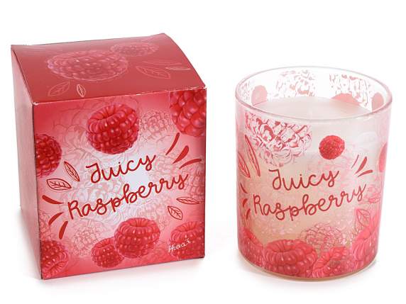 Candela profumata in vasetto di vetro Juicy Raspberry