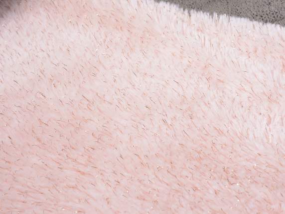 Cuscino in morbido eco-fur sfoderabile con fili lamé