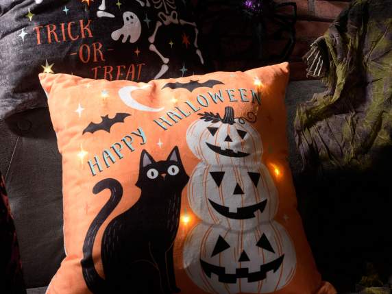 Cuscino imbottito sfoderabile Halloween con luci LED