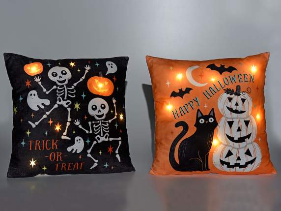 Cuscino imbottito sfoderabile Halloween con luci LED