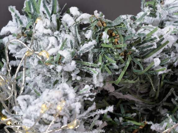 Ghirlanda- Festone di abete innevato da appendere